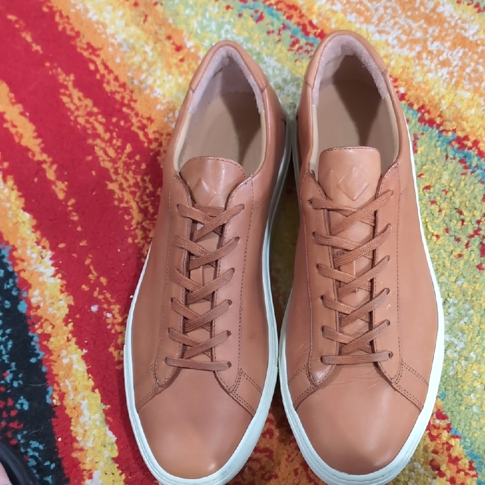 KOIO Capri Men’s Italian Leather Sneakers Tan Castagna Size 45 US 11